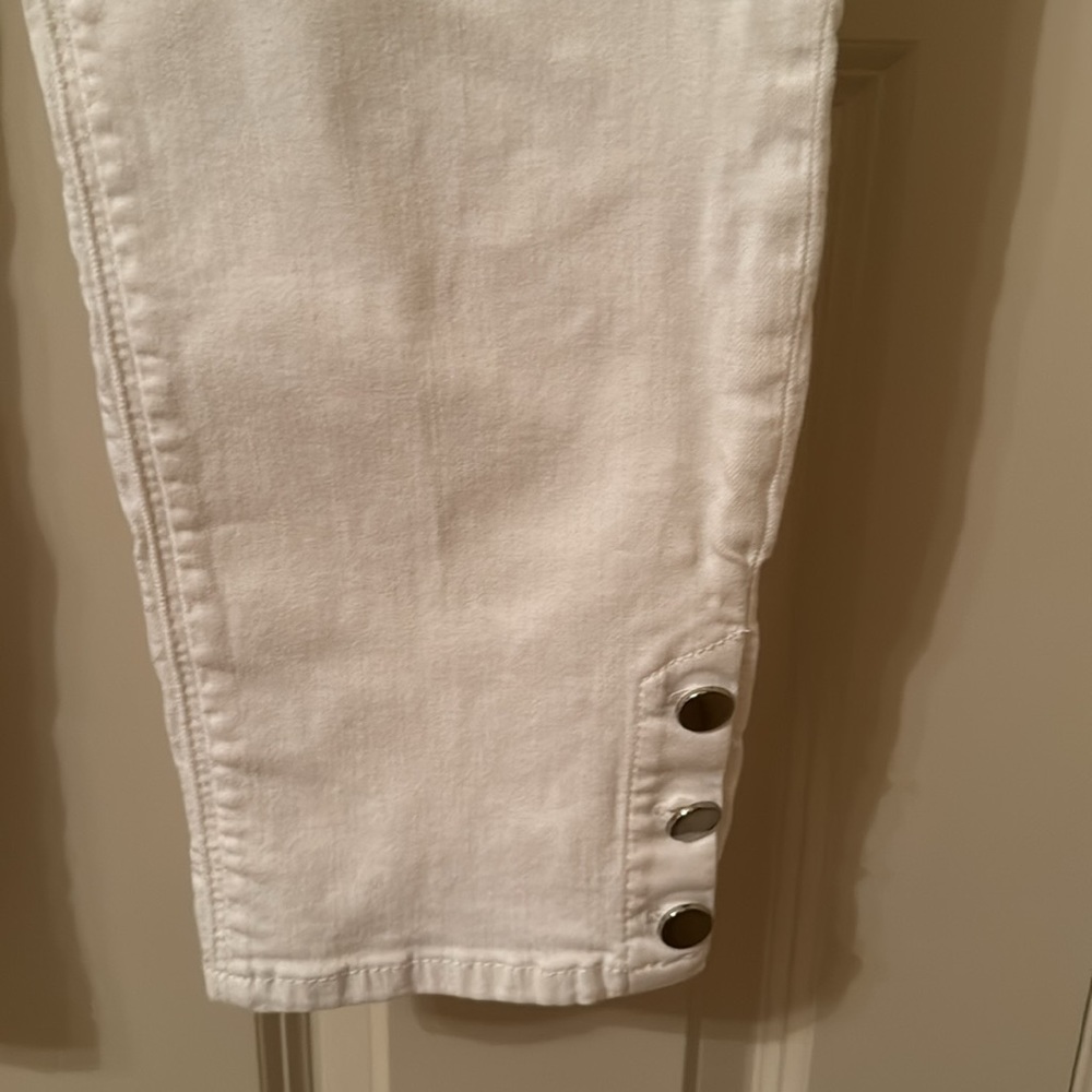 WHBM Women's Slim Crop White Skinny Jeans Size 10 EUC - Picture 11 of 16